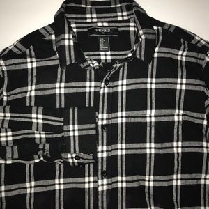Forever 21 Men’s L/S Button Down Flannel Shirt